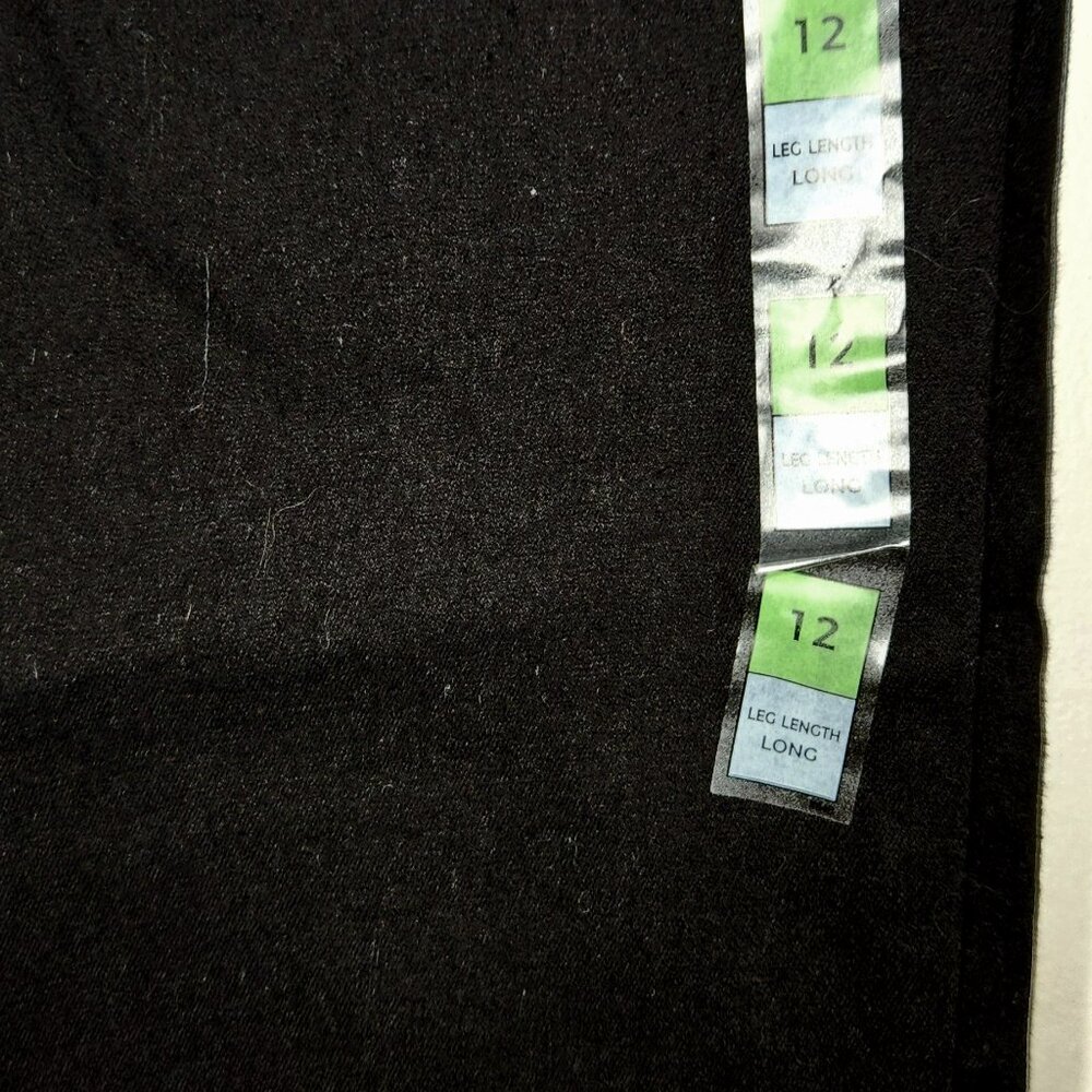 M&S WOMENS BLACK JEGGINS SIZE 12 STRAIGHT LEG PANTS HIGH RISE NWT - Picture 2 of 4
